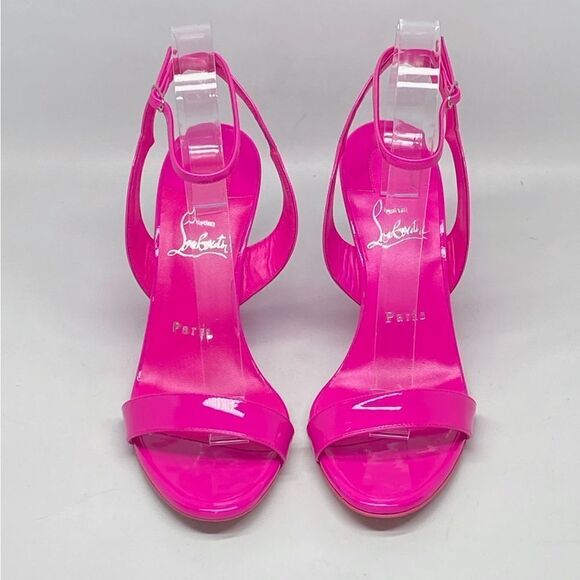 Christian Louboutin Zeppa Chick 85mm Patent Leather Wedges size 37 - Picture 5 of 16